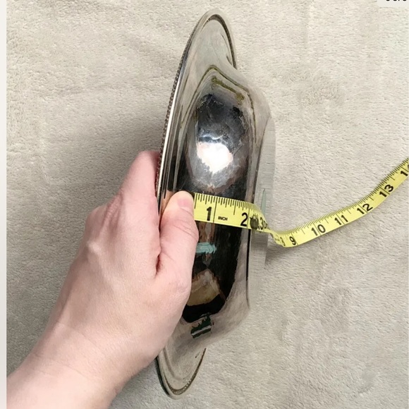 Vintage WM Rogers Silver Plate Serving Tray Bowl Dish #4335 Round 10.5 Inch - Picture 5 of 5